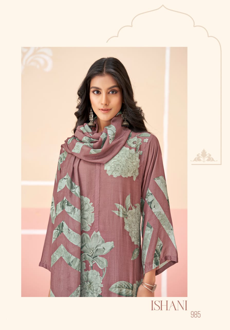 Ishani By Sahiba Muslin Silk Digital Printed Dress Material Wholesalers In Delhi